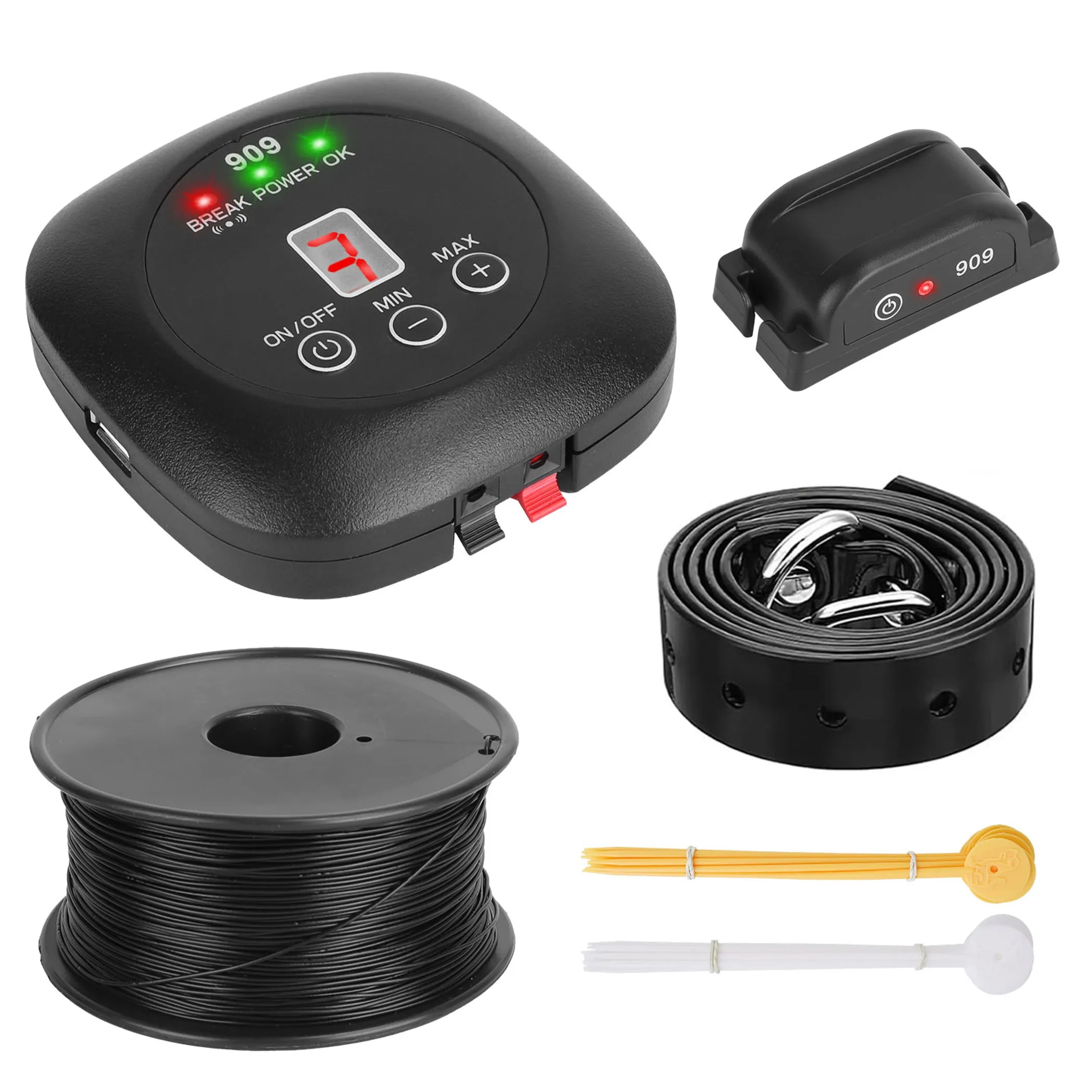 In-Ground Dog Fence System — 1.77 Acres, IPX8 Waterproof, 9 Levels, Multi-Dog Support