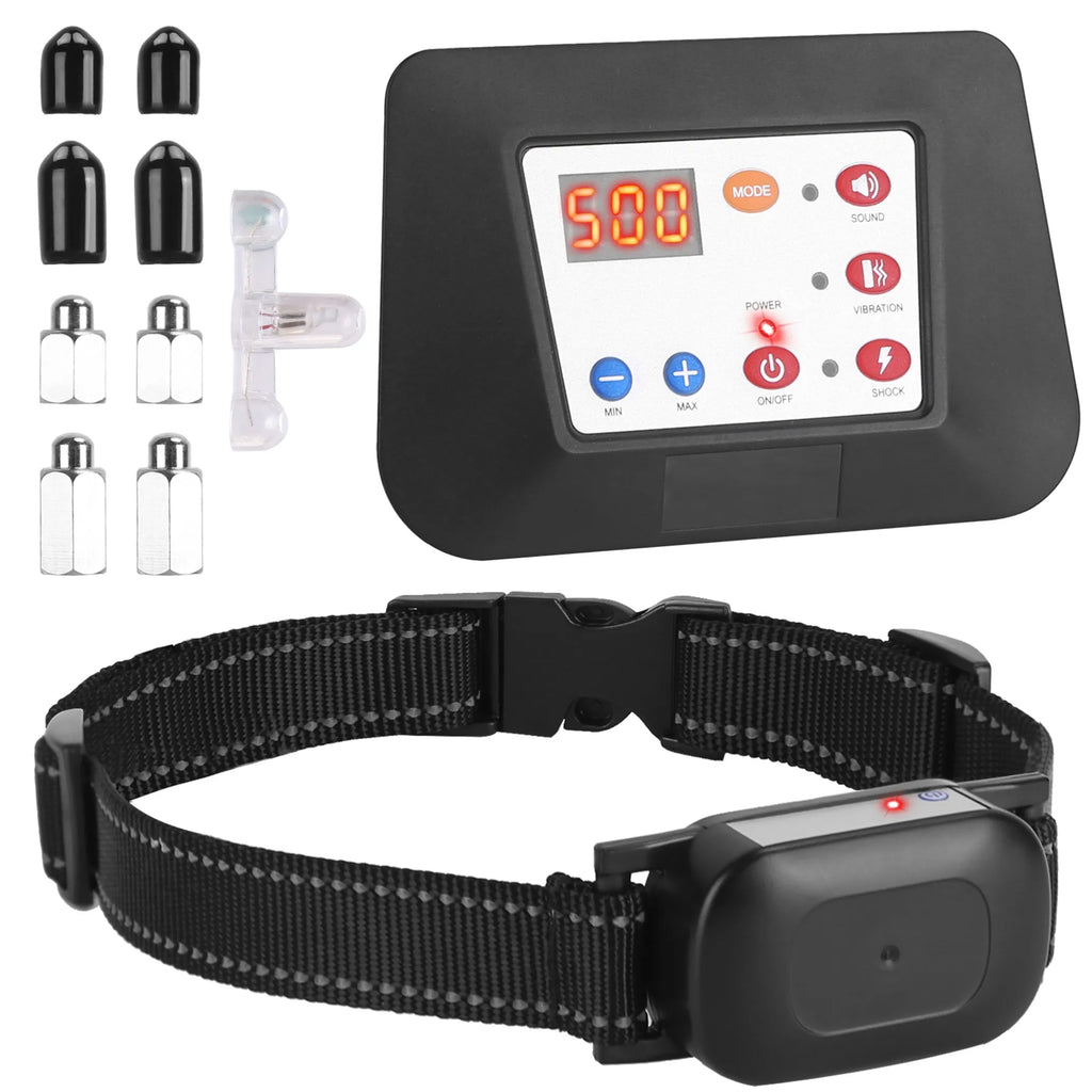 2-in-1 Dog Training Collar & Wireless Fence — IPX6, 990ft Radius, 3 Modes