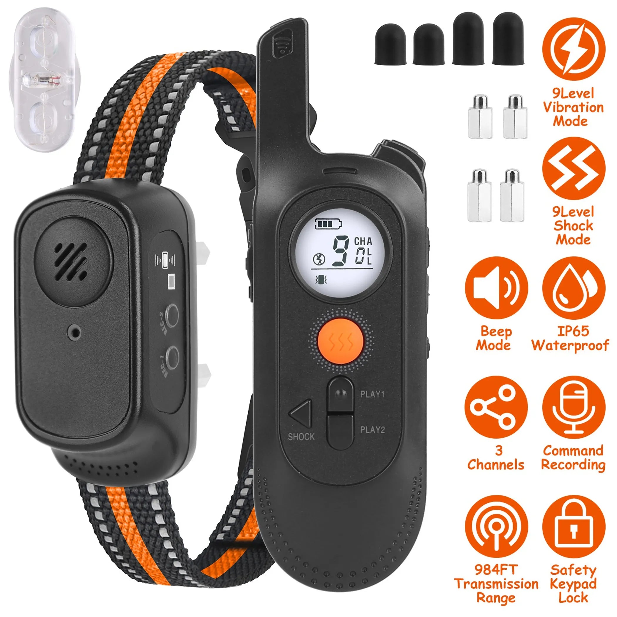 984FT Dog Training Collar IP65 Waterproof Pet