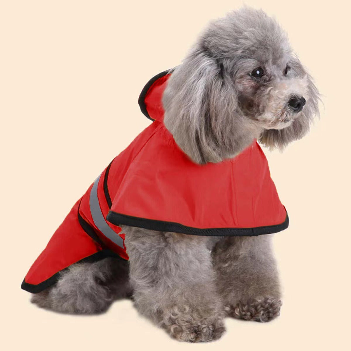 Reflective Dog Raincoat — Waterproof Polyester, 3 Colors, Sizes S–4XL
