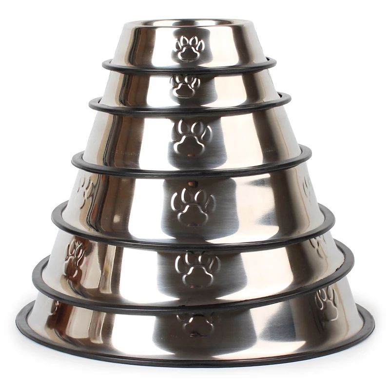 Stainless Steel Dog Bowl – Non-Slip Pet Food Bowl, 6 Sizes Available
