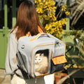Large-Capacity Pet Travel Backpack — Oxford Canvas, Up to 33 lbs, Basic & Upgrade Styles, 2 Colors
