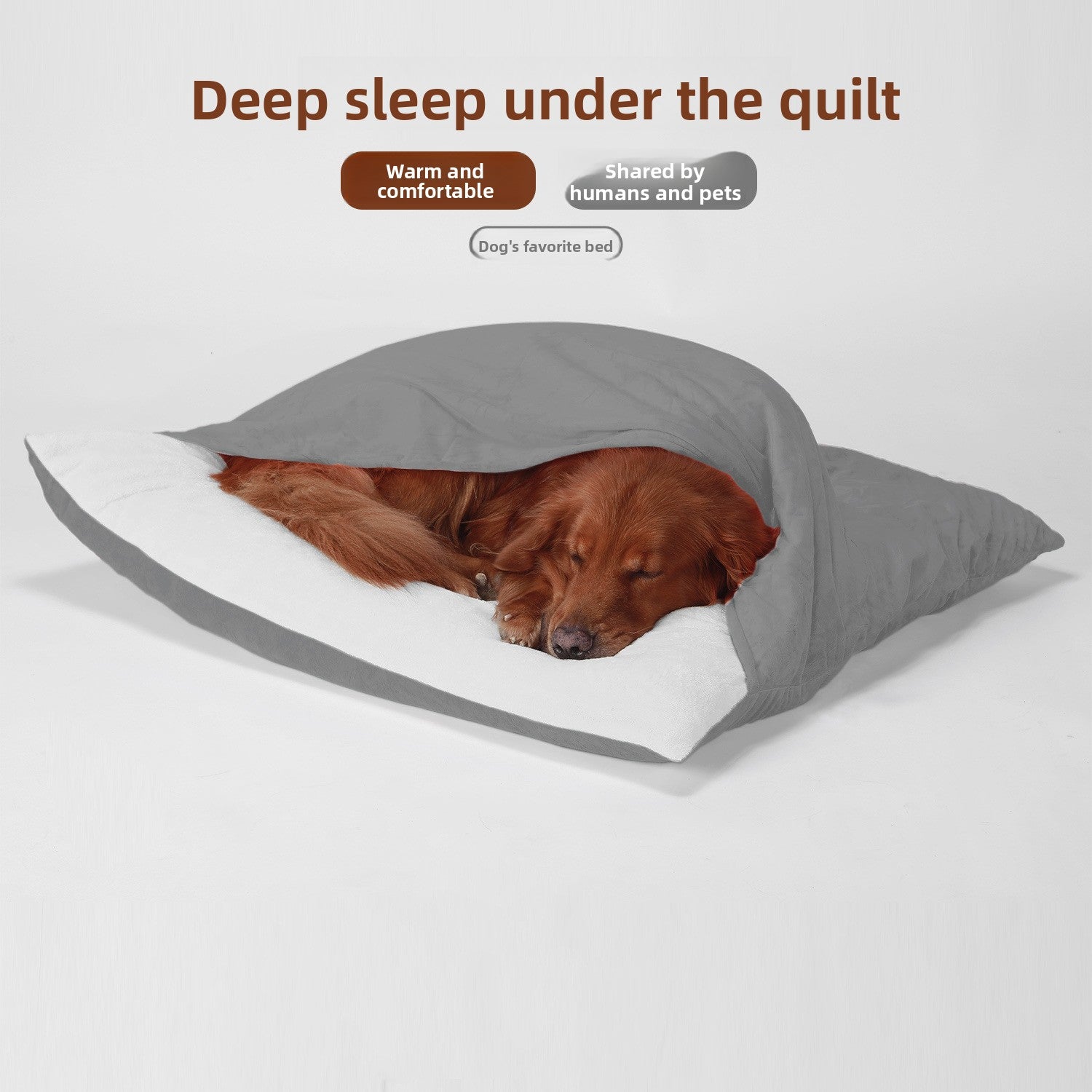 Removable Washable Pet Sleeping Bag Nest — Plush & Cotton Linen, 7 Colors, Sizes S–XL