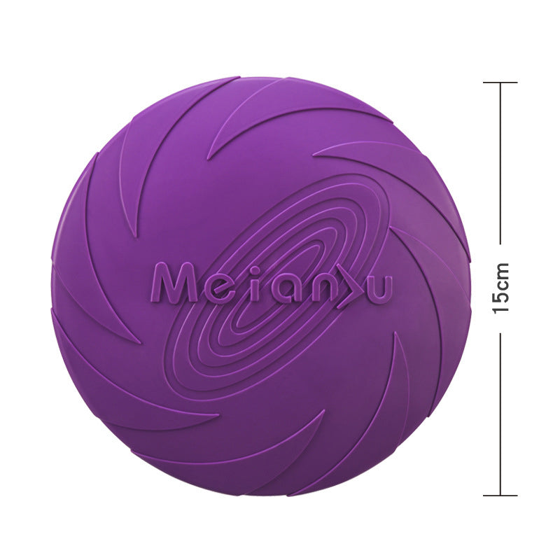 TPR Dog Frisbee — Soft, Bite-Resistant & Floating, 3 Sizes, 6 Colors
