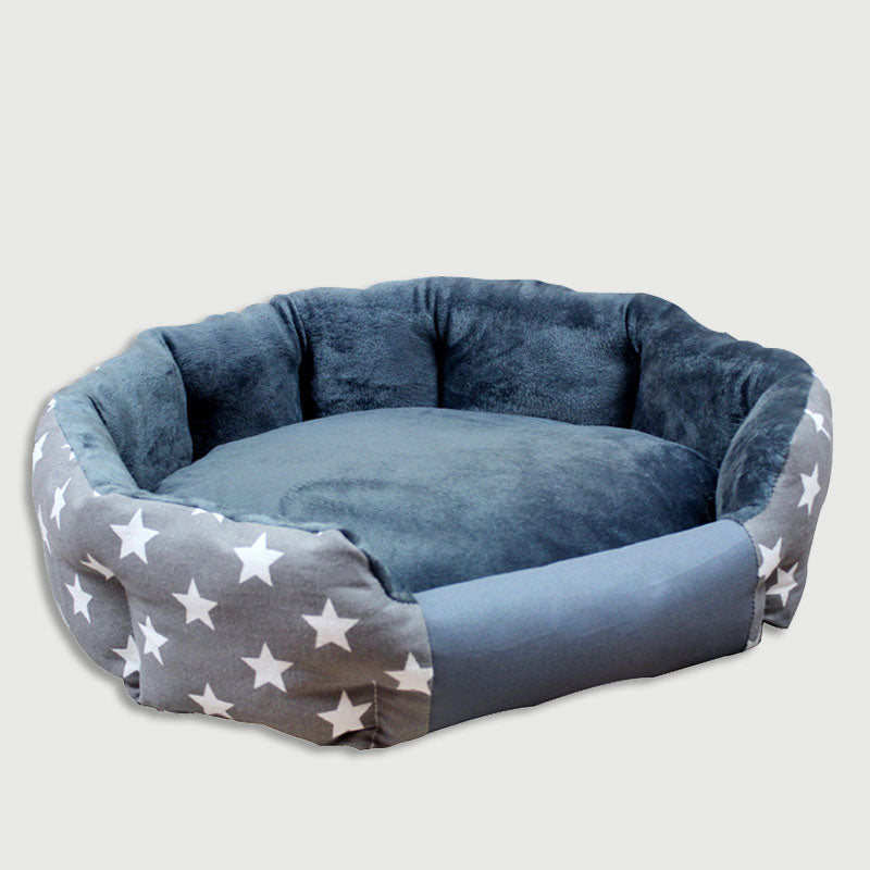 All-Season Pet Kennel Bed — Removable & Washable, 4 Sizes, Multiple Patterns