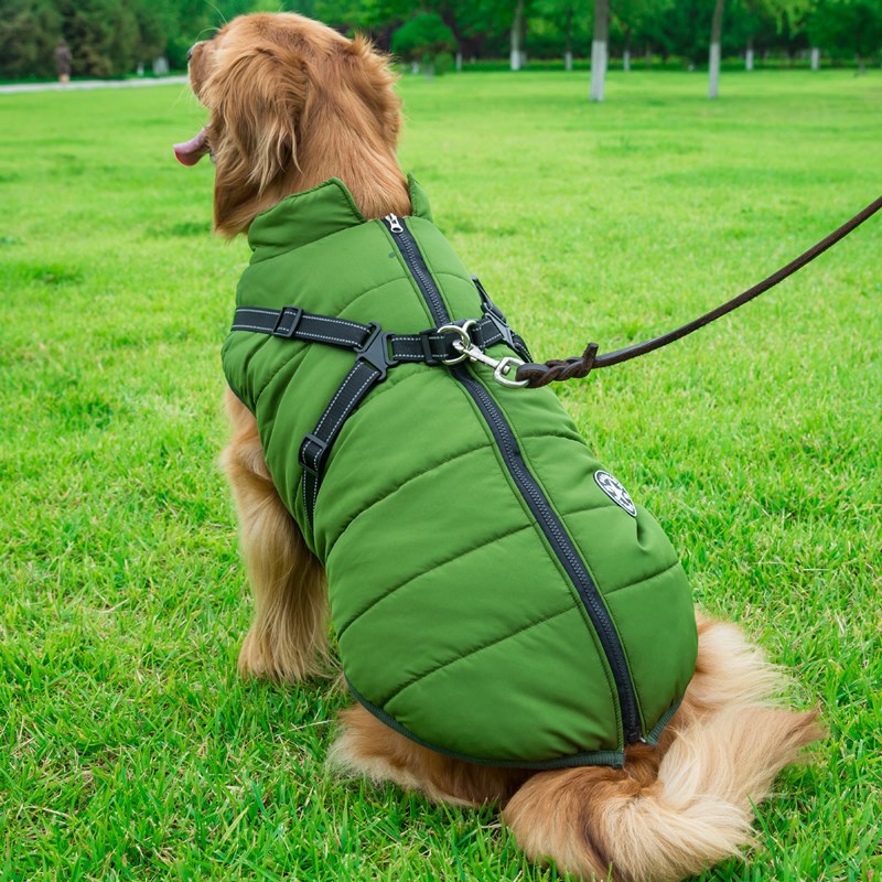 Reflective Dog Jacket — Warm Winter Coat for Large Dogs