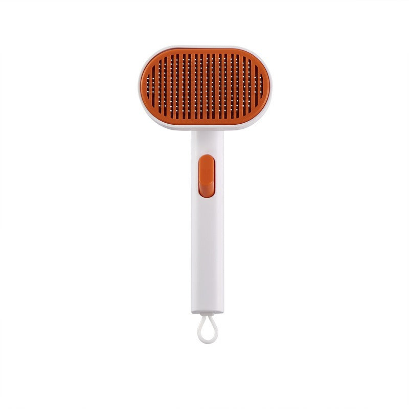 Self-Cleaning Pet Deshedding Comb — Automatic Hair Removal, ABS & Stainless Steel, 4 Colors