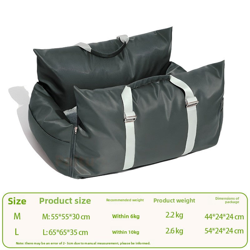 2-in-1 Waterproof Car Dog Bed — Non-Slip Travel Nest for Home & Road Trips