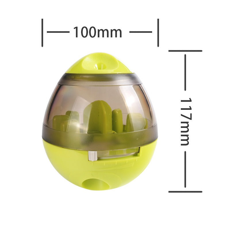 Wobble Treat Dispenser Ball — Self-Righting, ABS+PC, Green or Red