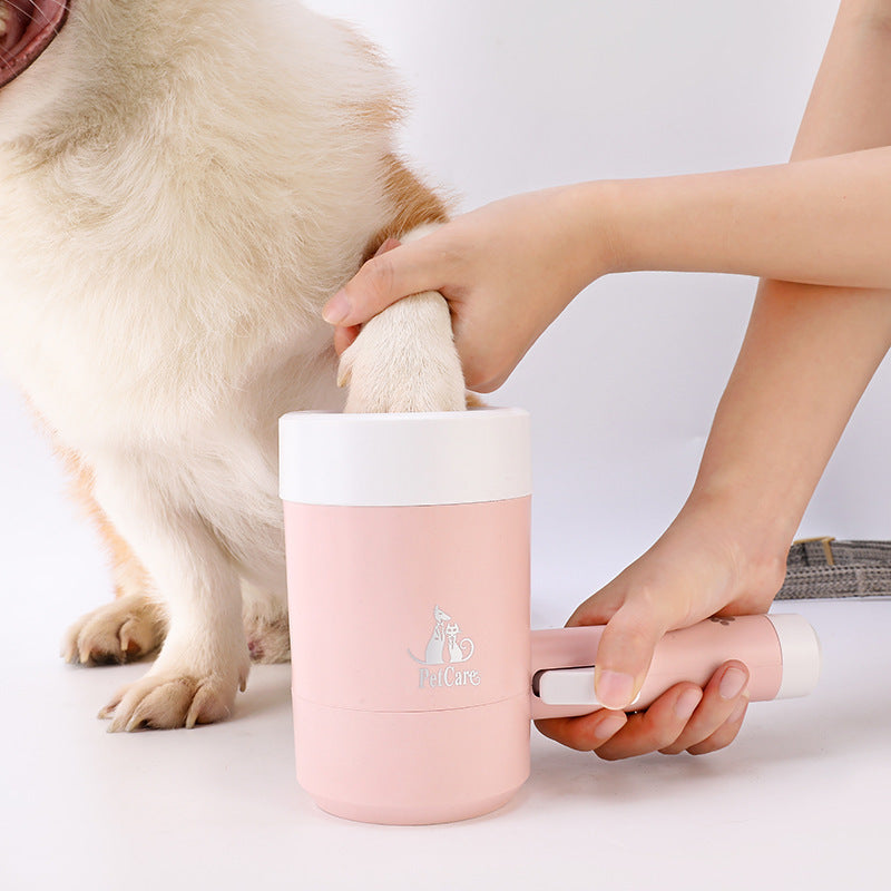 Electric Dog Paw Washer Cup – Portable Automatic Paw Cleaner with Soft Bristles | ABS + TPR