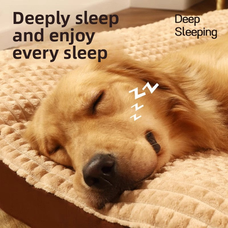 Washable Pet Sleeping Mat — Removable Cover, PP Cotton Fill, All-Season, Sizes L–3XL