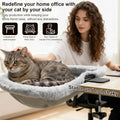 Foldable Cat Hammock with Toy Rack — Desktop & Hanging Styles, Soft Cloth, Gray