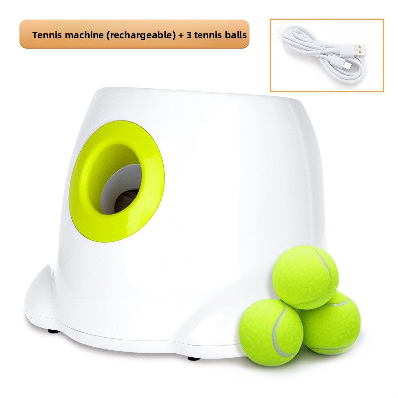 Automatic Dog Ball Launcher — Rechargeable, Self-Play, Includes Tennis Balls