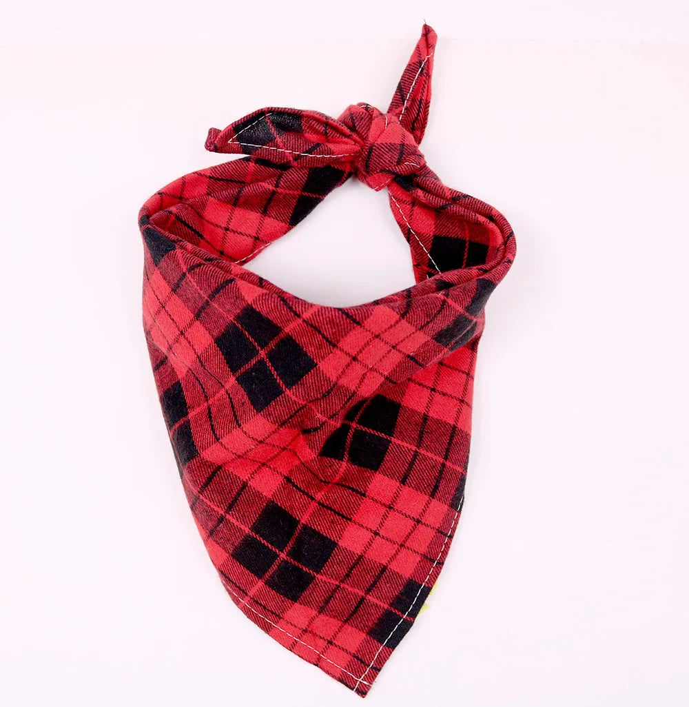 Dog Bandana Scarf — Cotton & Polyester, 6 Colors, Sizes S/M/L
