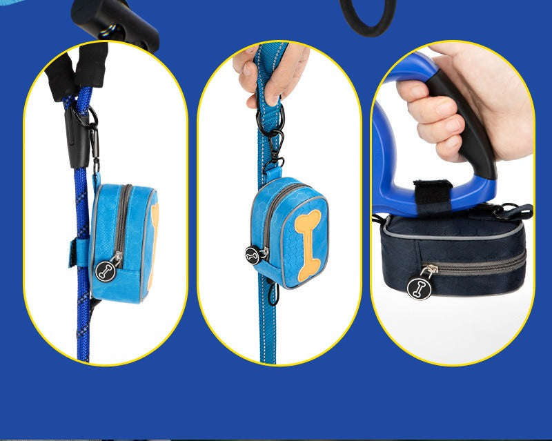 Dog Poop Bag Dispenser with Storage Case – Portable PVC Waste Bag Holder for Leash