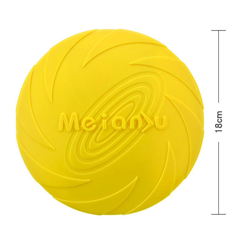 TPR Dog Frisbee — Soft, Bite-Resistant & Floating, 3 Sizes, 6 Colors