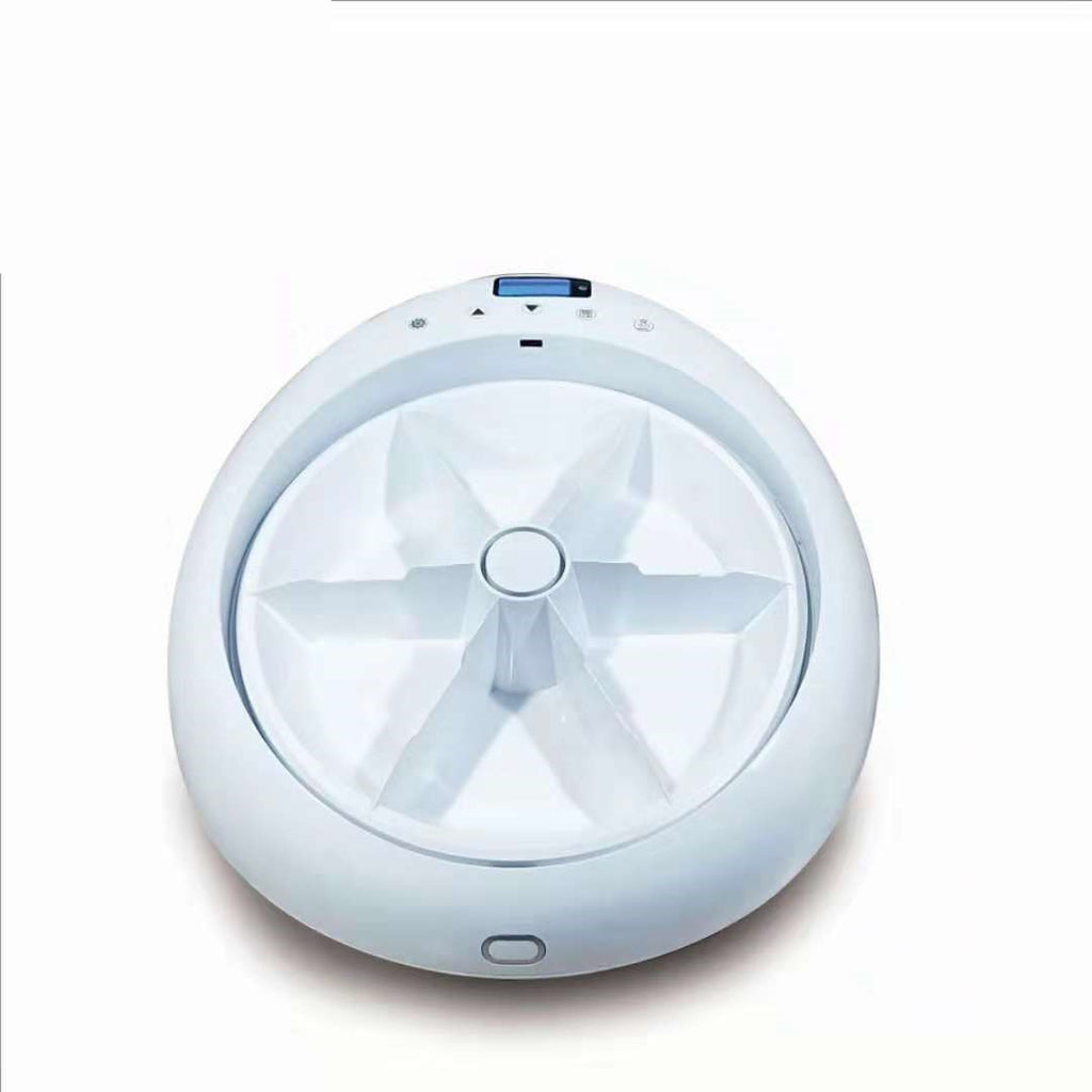 6-Meal Automatic Pet Feeder — LCD Display, Voice Recording & Anti-Pinch Safety