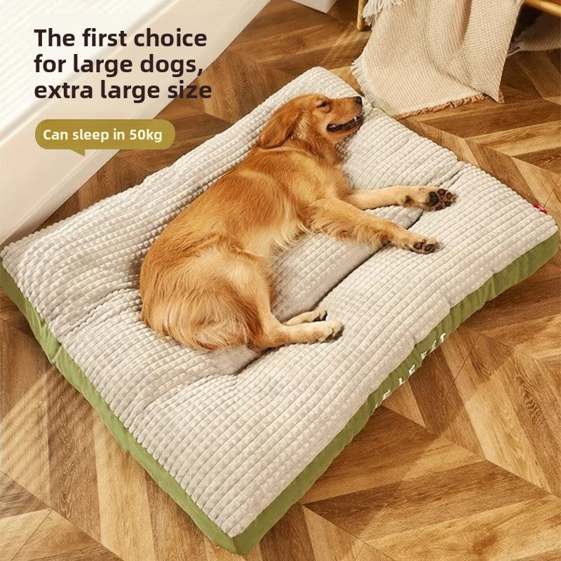 Washable Pet Sleeping Mat — Removable Cover, PP Cotton Fill, All-Season, Sizes L–3XL