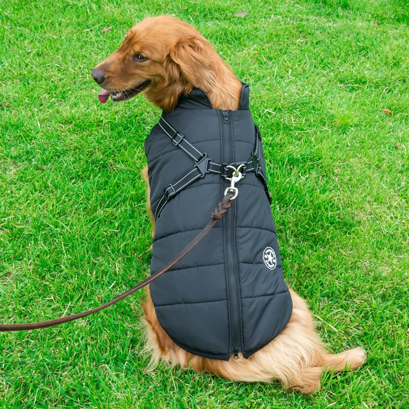 Reflective Dog Jacket — Warm Winter Coat for Large Dogs