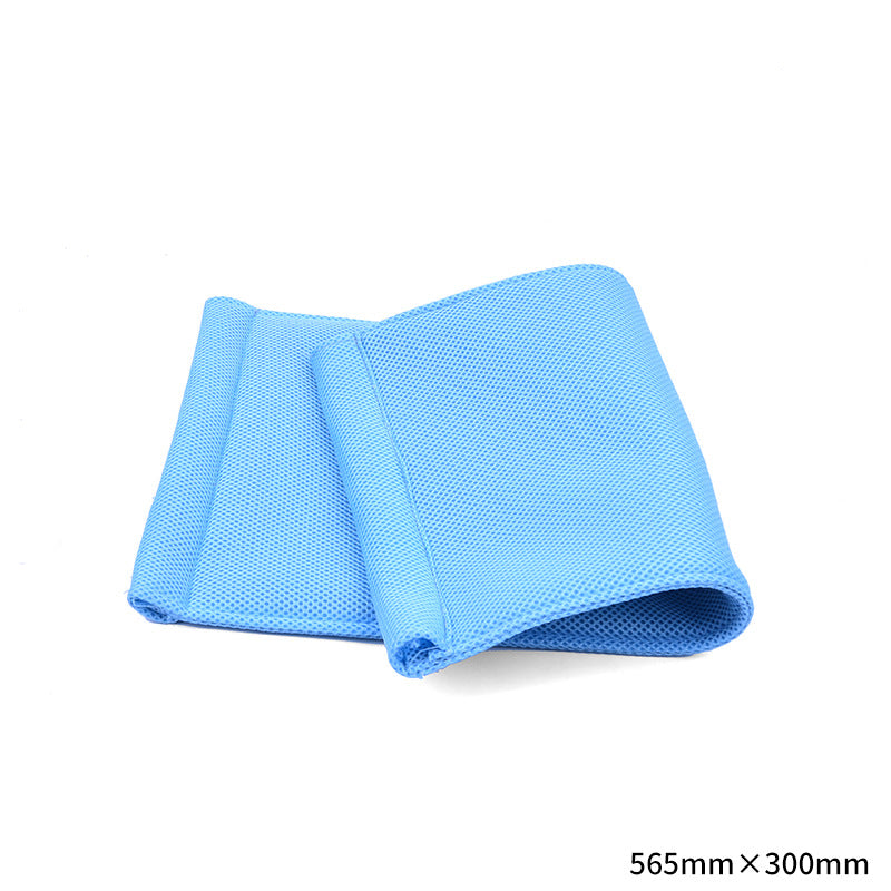 Wooden Cat Rocking Hammock with Washable Pad — Gray & Blue