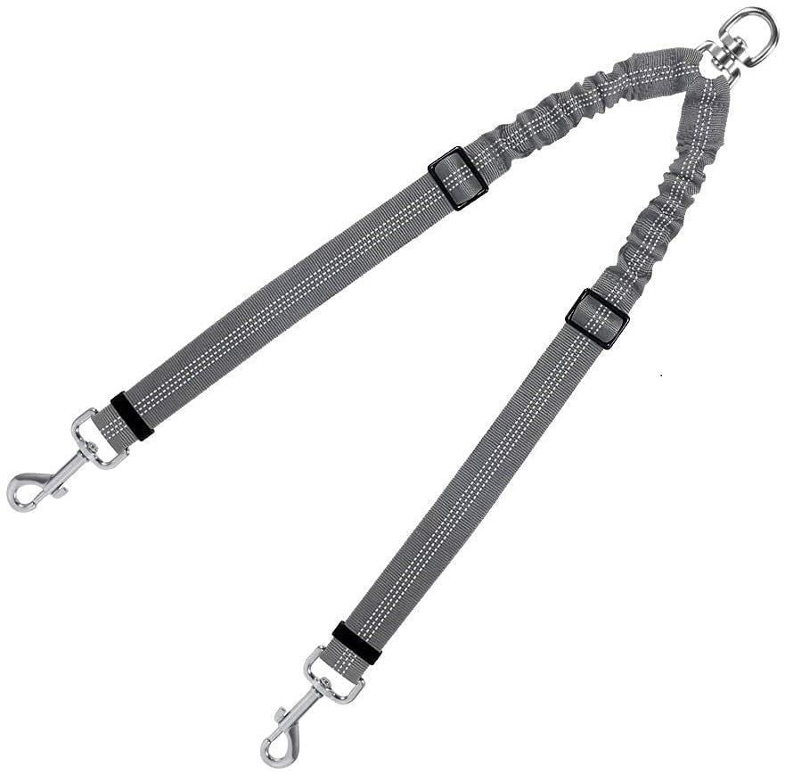 Double Dog Leash — Nylon One-Lead-Two Coupler, 4 Colors, 33in