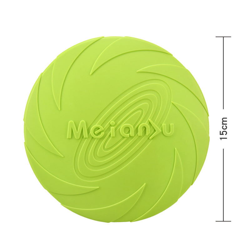 TPR Dog Frisbee — Soft, Bite-Resistant & Floating, 3 Sizes, 6 Colors