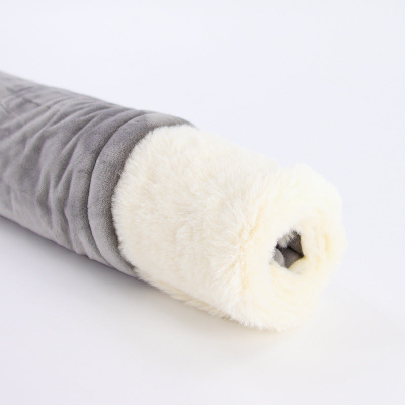 Removable Washable Pet Sleeping Bag Nest — Plush & Cotton Linen, 7 Colors, Sizes S–XL