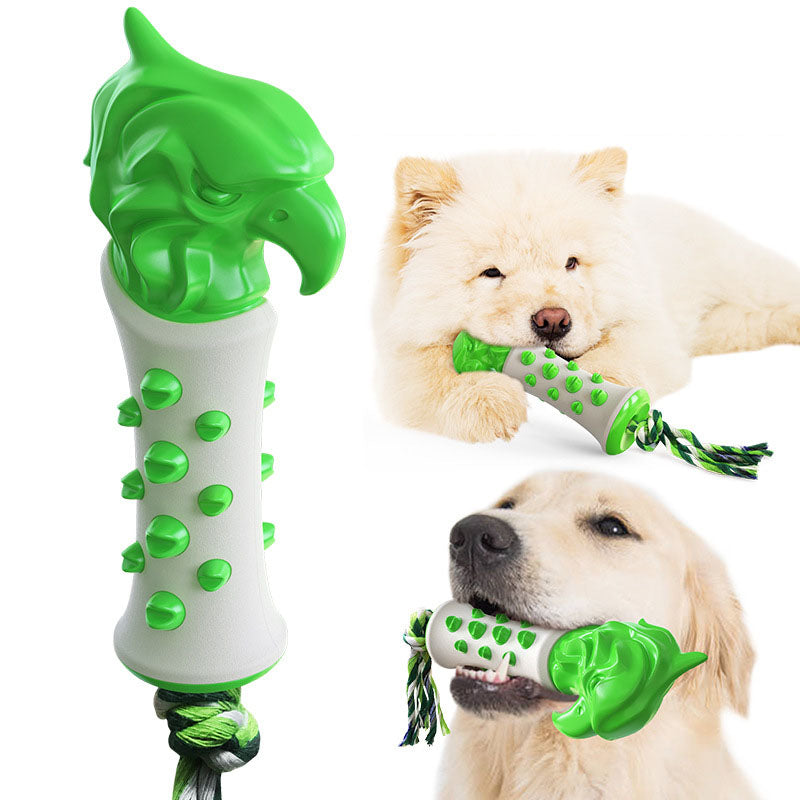 Dog Chew Toy & Toothbrush — Scepter Molar Stick | Dental Cleaning, TPR, 3 Colors | EM Pet Products