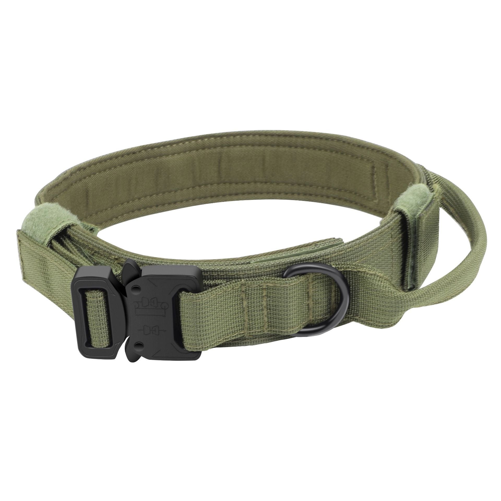 Tactical Dog Collar & Leash Set — Heavy-Duty Nylon, 8 Colors, Sizes M–XL