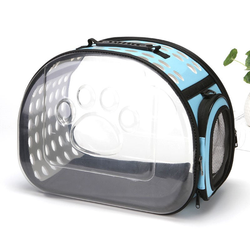 Transparent Space Capsule Pet Backpack — Foldable EVA Carrier for Cats & Dogs