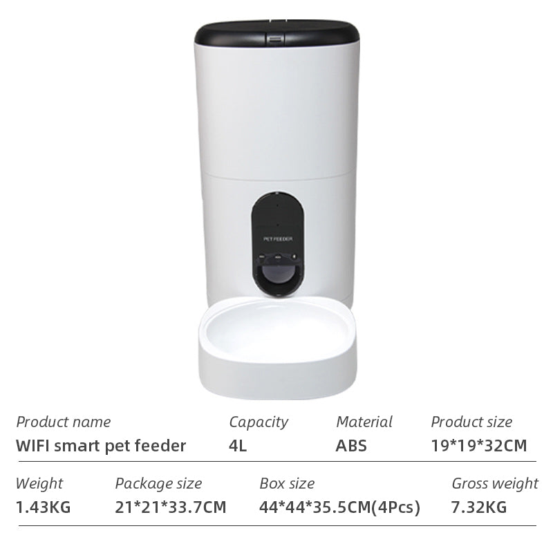 WiFi Smart Microchip Pet Feeder — App-Controlled, Timed Feeding, Battery-Powered