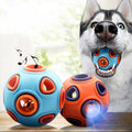 Interactive Rubber Treat Ball Dog Toy — Hollow, Glowing & Bells Variants, S or L