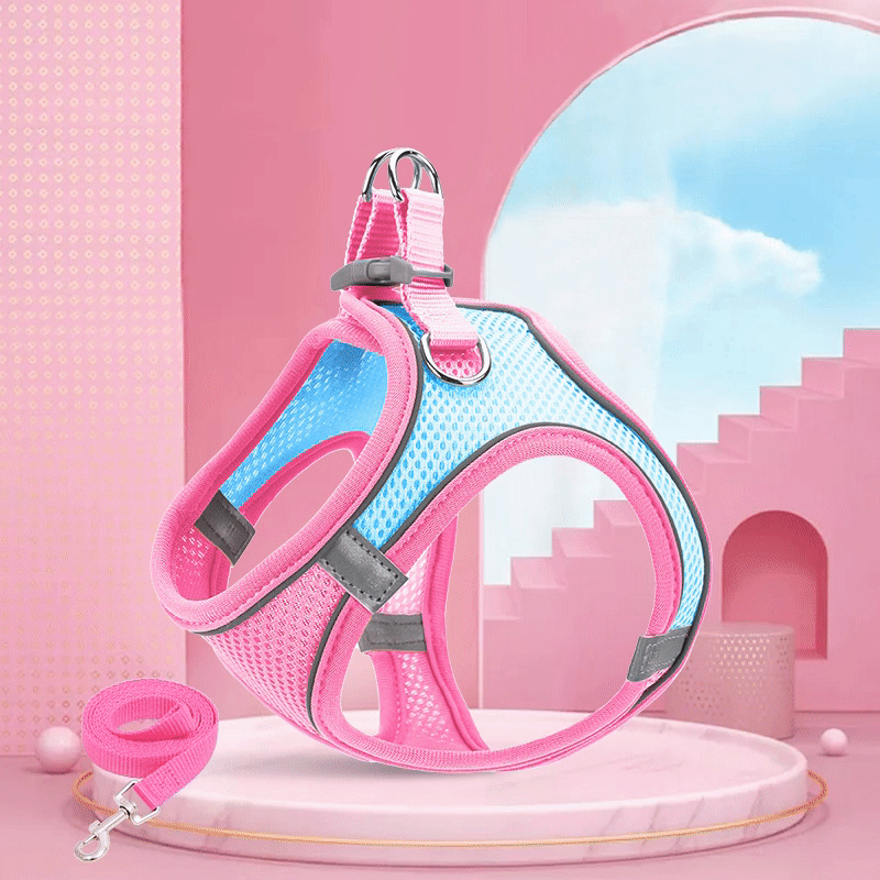 Breathable Mesh Vest Harness — Reflective, 6 Sizes XXXS–L, 5 Color Suits