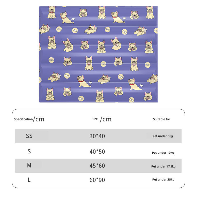 Gel Cooling Pet Pad — Ice Crystal Summer Cool Mat for Dogs & Cats