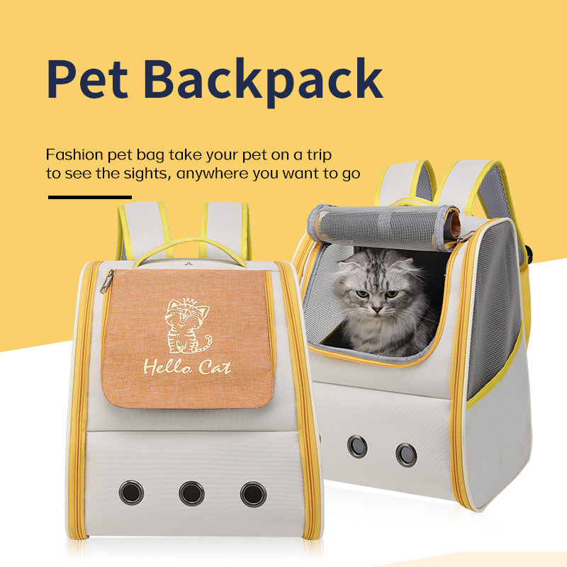 Breathable Pet Backpack Carrier — For Cats up to 7.5 kg & Dogs up to 5 kg