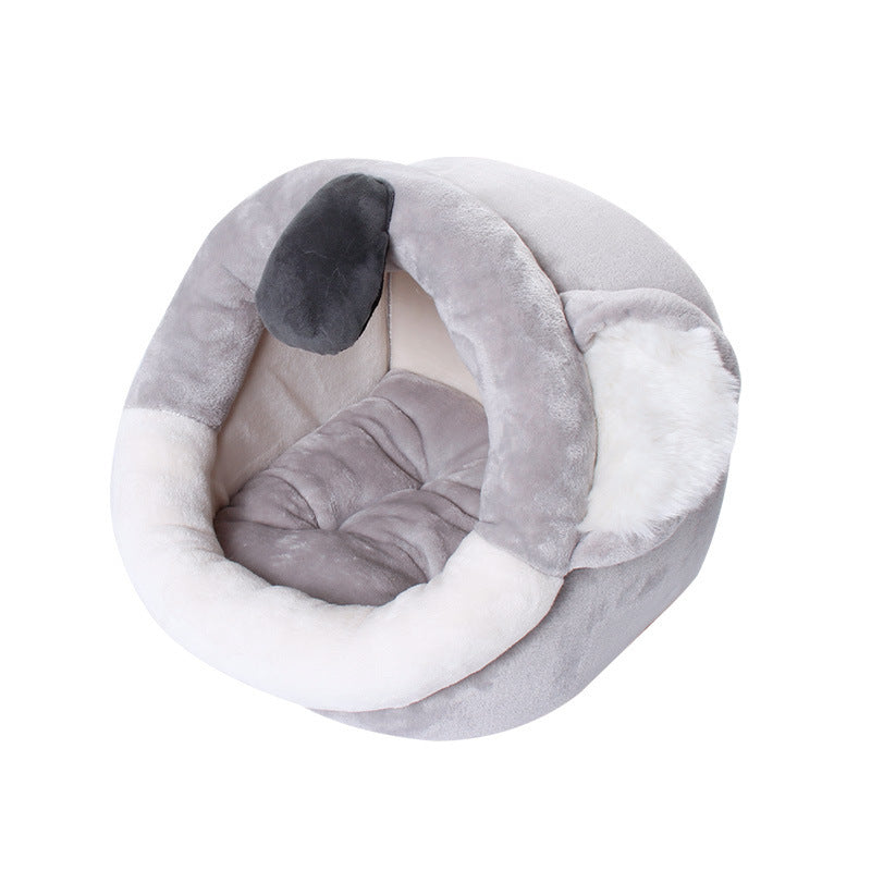 Novelty Animal Pet Bed – Cozy Plush Dog & Cat Nest in Koala, Deer & Holiday Designs | S–L