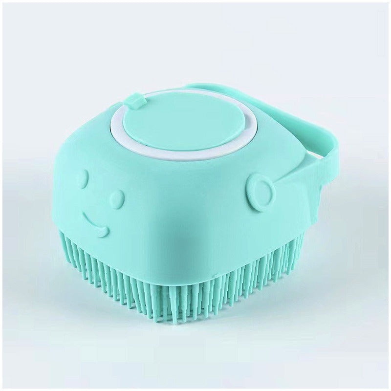 Silicone Pet Shower & Massage Brush — Bath Scrubber & Grooming Tool for Dogs & Cats