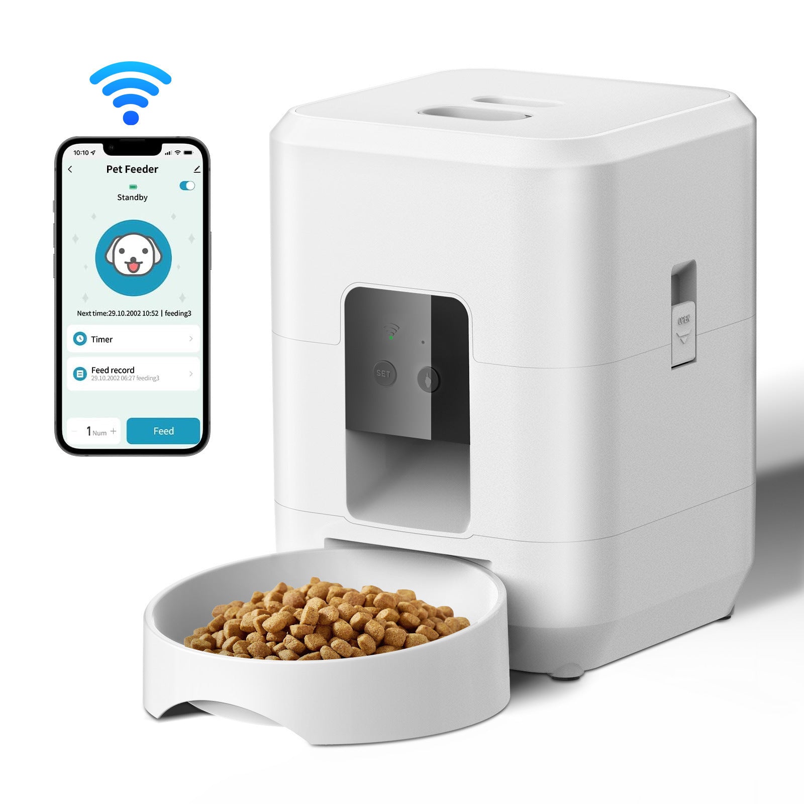 WiFi Smart Pet Feeder with Camera — 2L Auto Scheduled Feeding for Cats & Dogs