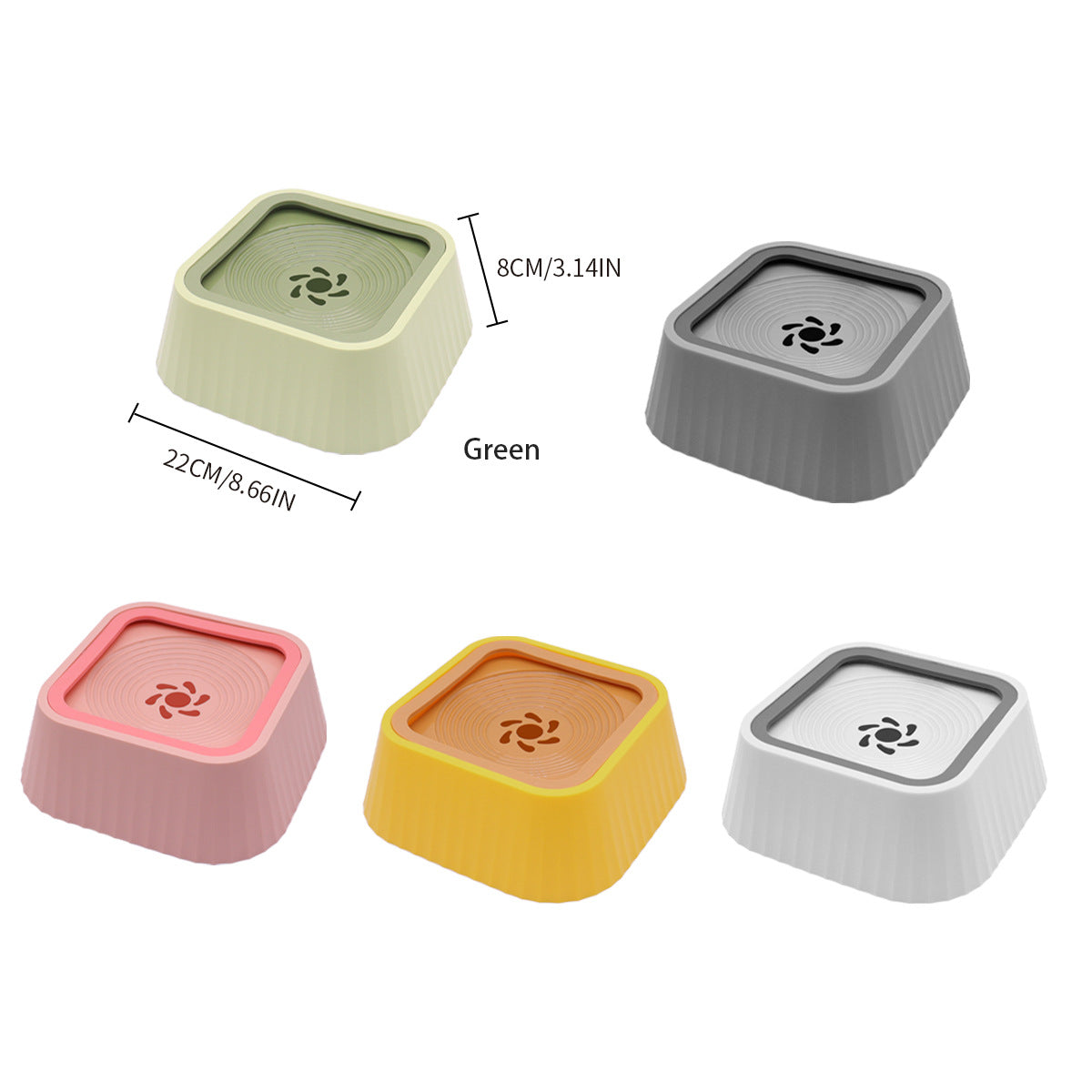Anti-Splash Floating Pet Water Bowl — No Wet Mouth, PP Safe, 5 Colors