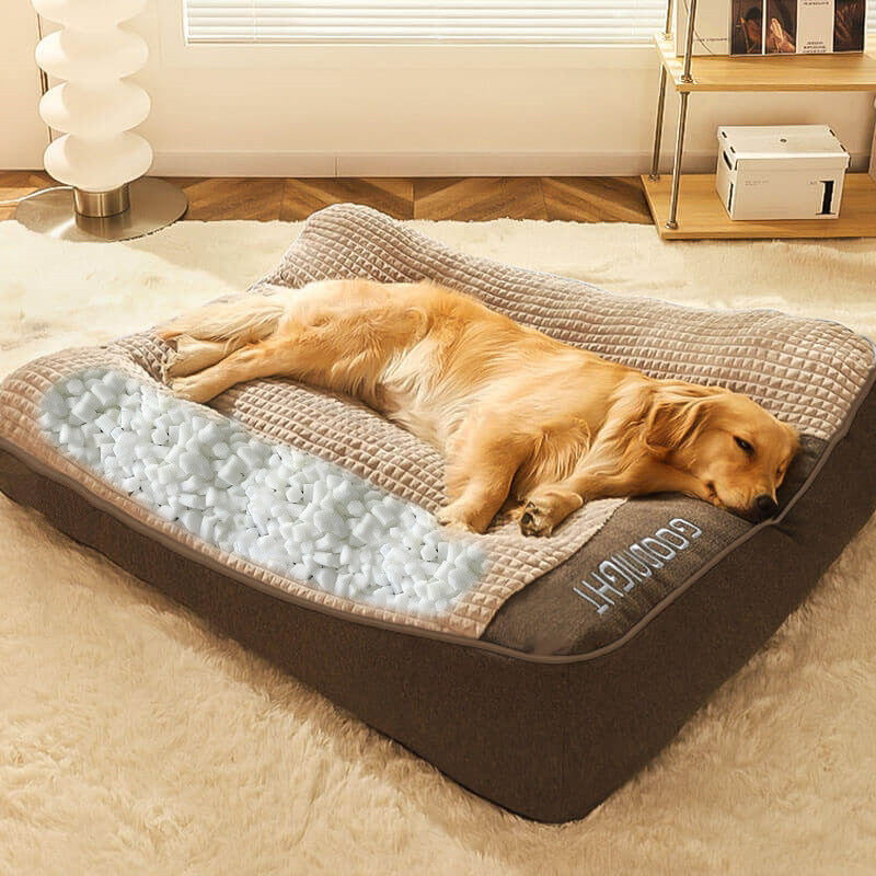 Premium Orthopedic Dog Mattress — Sponge Capsule Fill with Crystal Velvet Cover