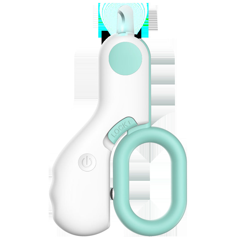 LED Pet Nail Clippers — Built-In Light to See the Blood Line, Stainless Steel, Blue & Pink