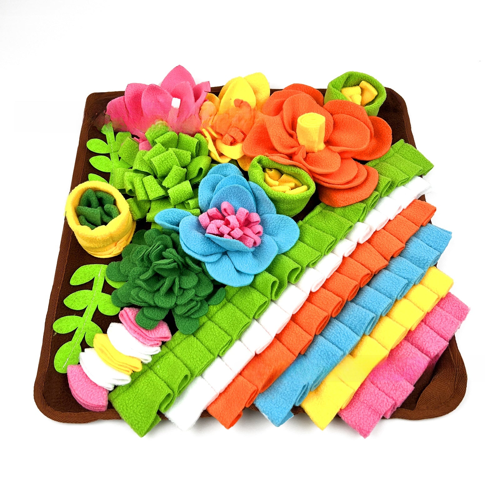 Pet Slow-Feeding Snuffle Mat — Polar Fleece, Machine Washable, 40×40cm, 2 Colors