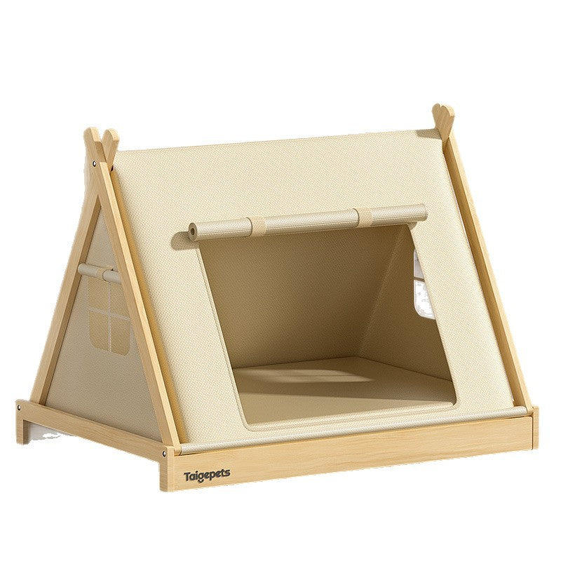Small Dog Kennel Tent with Four-Season Mat — Breathable Oxford Cloth, Tool-Free Setup