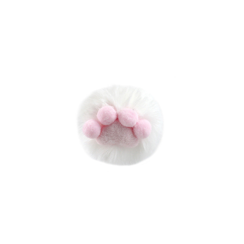Adjustable Cat Door Clip Teaser Ball Toy — Plush, 3 Colors