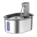 3L Stainless Steel Wireless Pet Water Fountain — Smart, Battery-Powered, Inductive Outlet