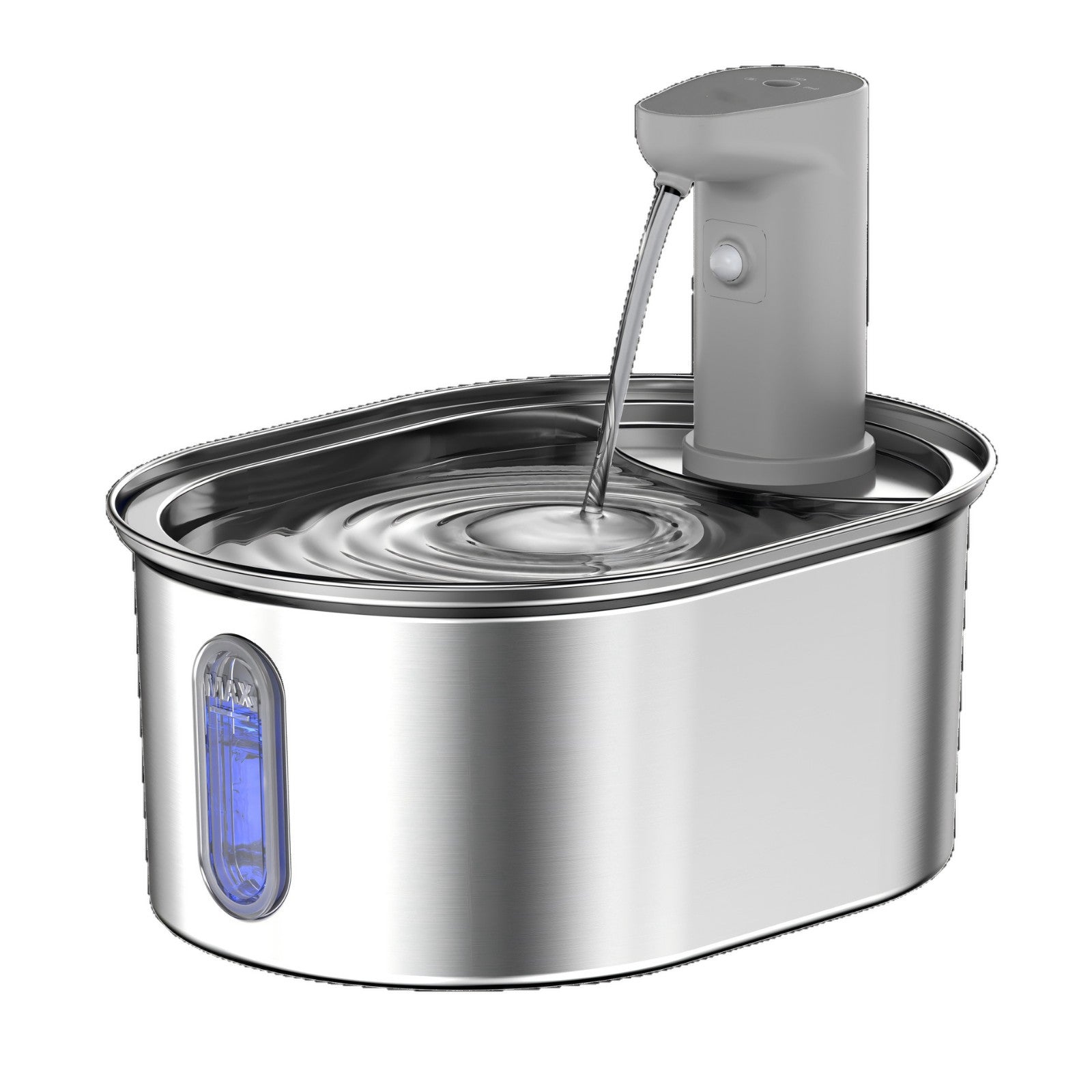 3L Stainless Steel Wireless Pet Water Fountain — Smart, Battery-Powered, Inductive Outlet