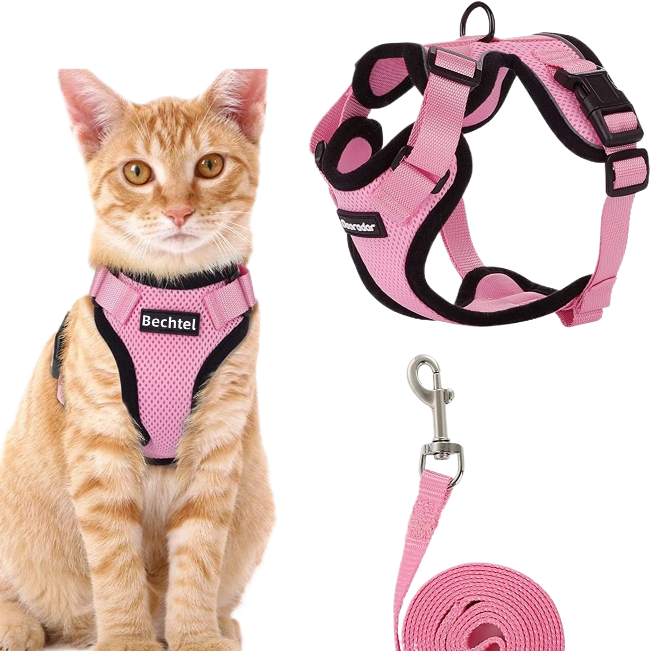 Adjustable Reflective Pet Vest Harness & Leash — Anti-Escape, Breathable, Sizes XS–M, 7 Colors