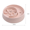 Sun & Moon Dual-Section Slow Feeder Pet Bowl — Anti-Choke, PP Plastic, Pink or Blue