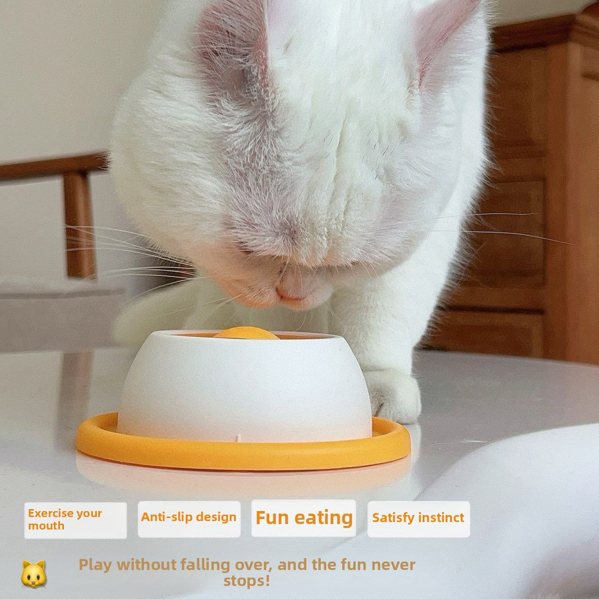 Slow Feeder Lick Toy for Cats & Dogs — Anti-Spill, Paste Treat Groove, 2 Colors