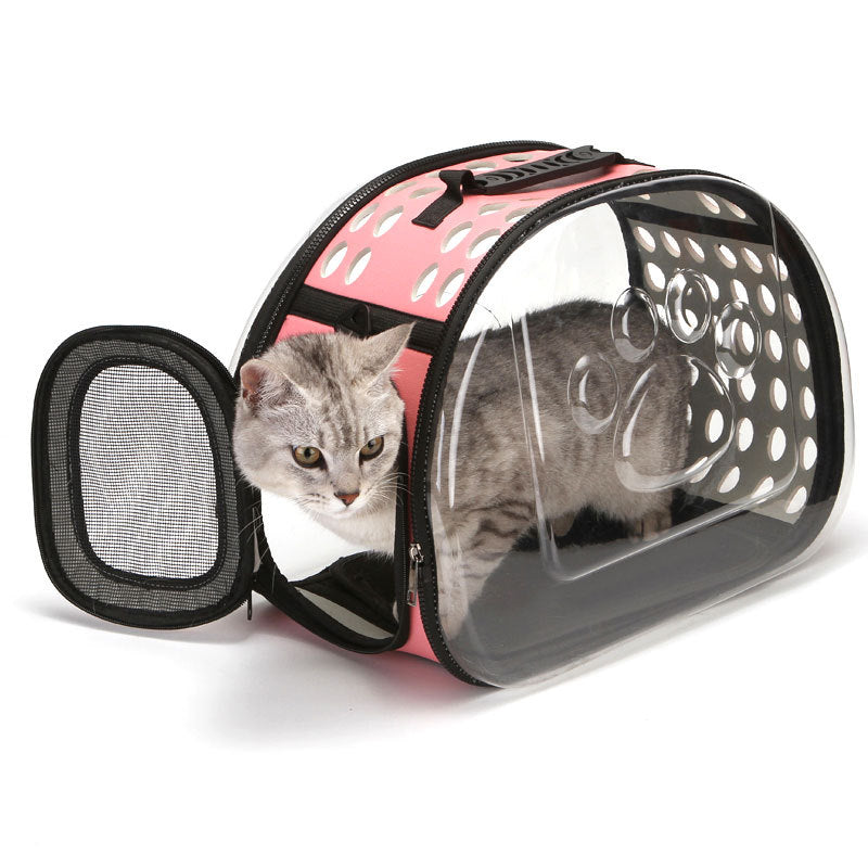 Transparent Space Capsule Pet Backpack — Foldable EVA Carrier for Cats & Dogs